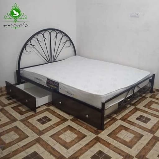 تخت خواب دو نفره مدل طاووسی مبلمان فرنا مدل 1141304