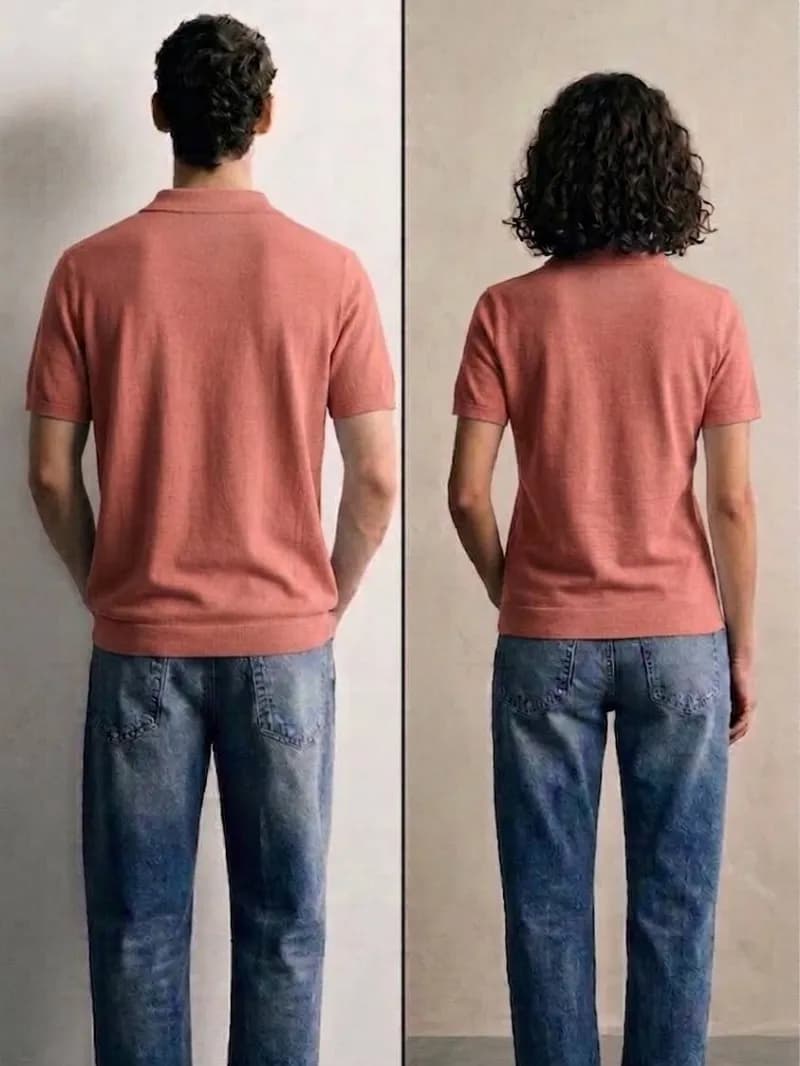 پلوشرت صورتی گلبهی یونیسکس زارا — تصویر ۲