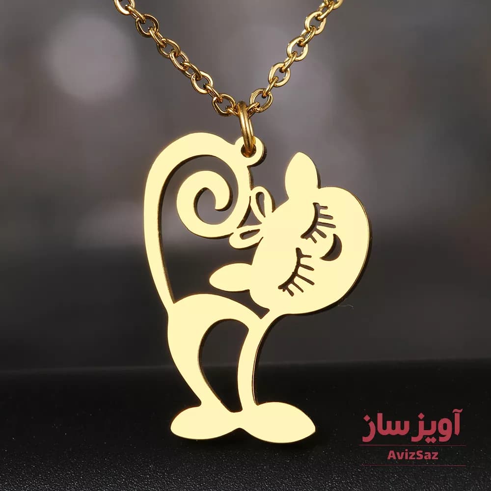 گردنبند گربه فانتزی کد 100203