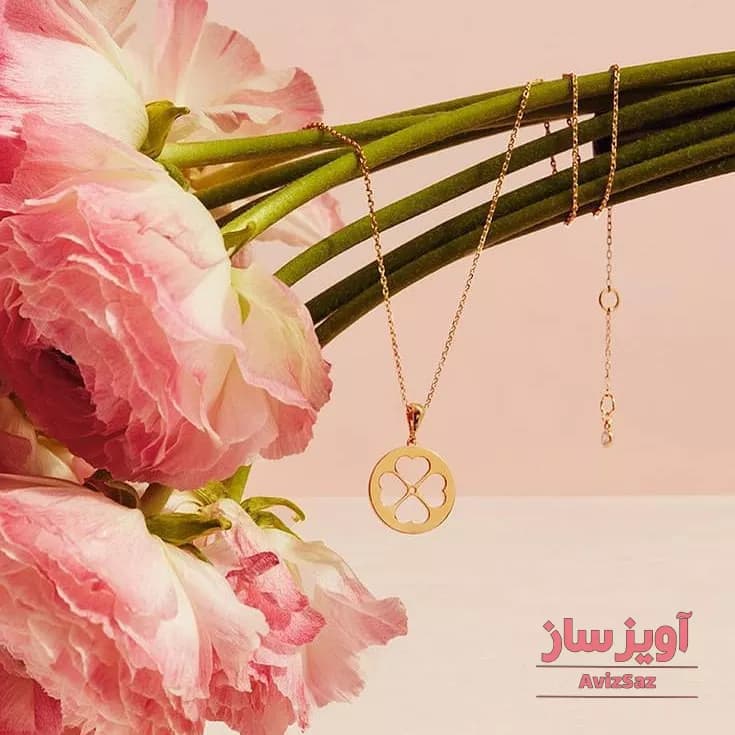 گردنبند گل قلب کد 100179