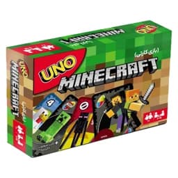 بازی فکری کارتی UNO MINECRAFT مناسب 7 سال به بالا، 2 تا 10 نفر، 112 کارت مقوایی، تاکتیک جمعآوری امتیاز، مدت بازی کمتر... — تصویر ۲