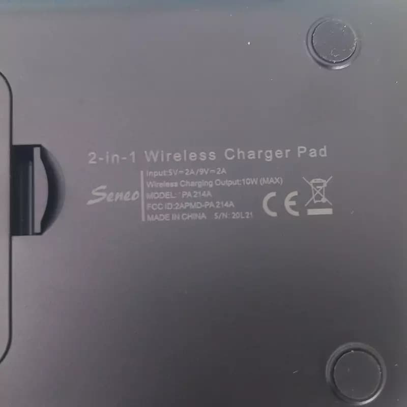 شارژر وایرلس برند seneo مدل PA214A — تصویر ۴