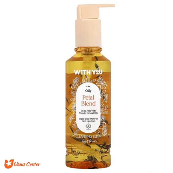 روغن آرایش پاک کن صورت، چشم و لب ویت یو مدل Petal Blend حجم 200 میل