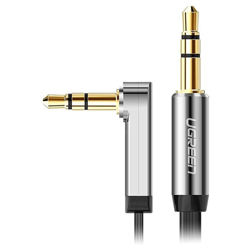 کابل 1 به 1 صدا AUX یک سر 90 درجه یوگرین مدل AV119-10597 طول 1 متر