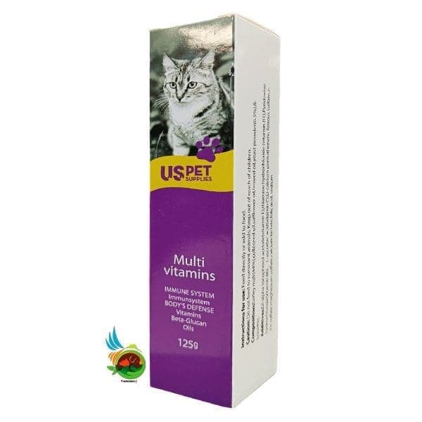 خمیر مولتی ویتامین گربه یو اس پت Uspet multivitamins وزن ۱۲۵ گرم