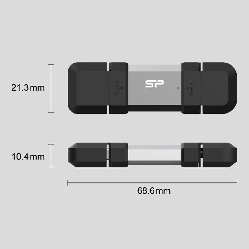 فلش 64 گیگ سیلیکون پاور Silicon Power Mobile C51 OTG Type-C USB3.2 — تصویر ۴