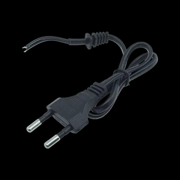 کابل برق دو شاخه پرسی 40 سانتی متری مشکی