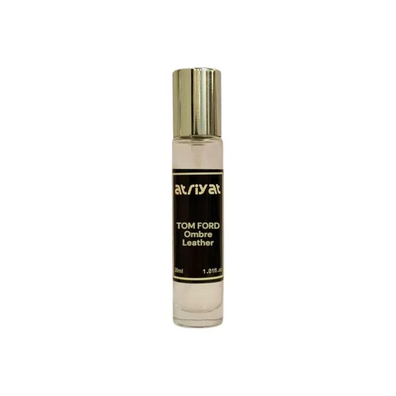 عطر جیبی عطریات مدل تام فورد امبر لدر با رایحه گرم و تلخ حجم 30 میلیلیتر