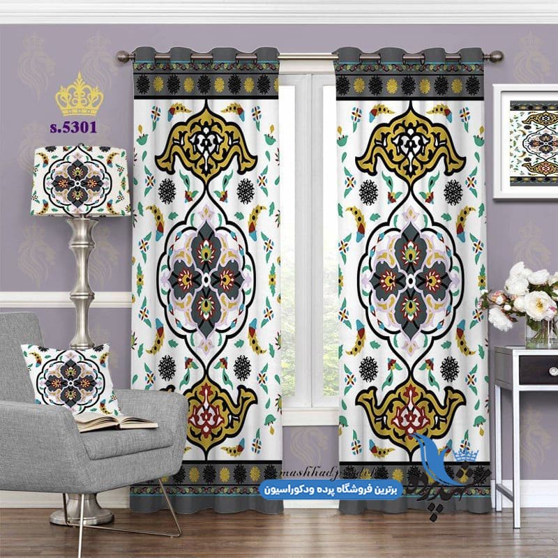 پرده پانچ اسلیمی طرح حاشیه کد S5301