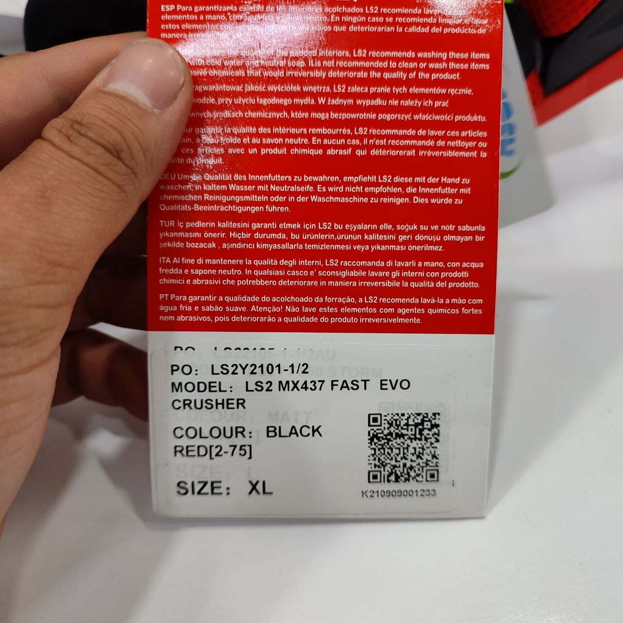 کلاه کاسکت کراسی LS2 mx437 fast evo ال اس تو – قرمز طوسی — تصویر ۶