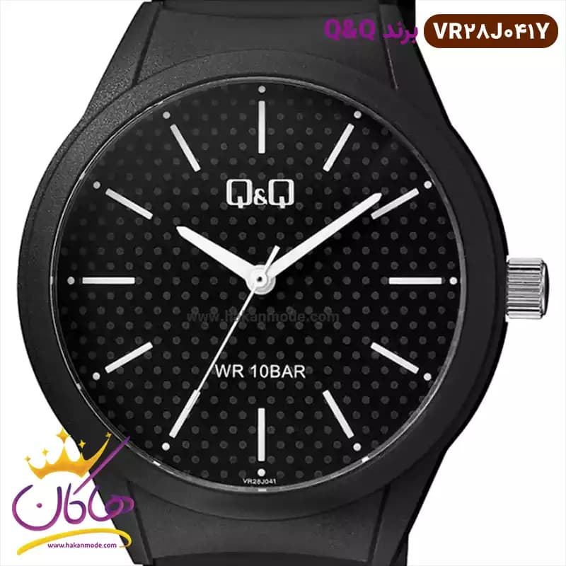 ساعت کیو اند کیو اسپرت بند رابر خال خالی سفید VR28J041Y — تصویر ۲