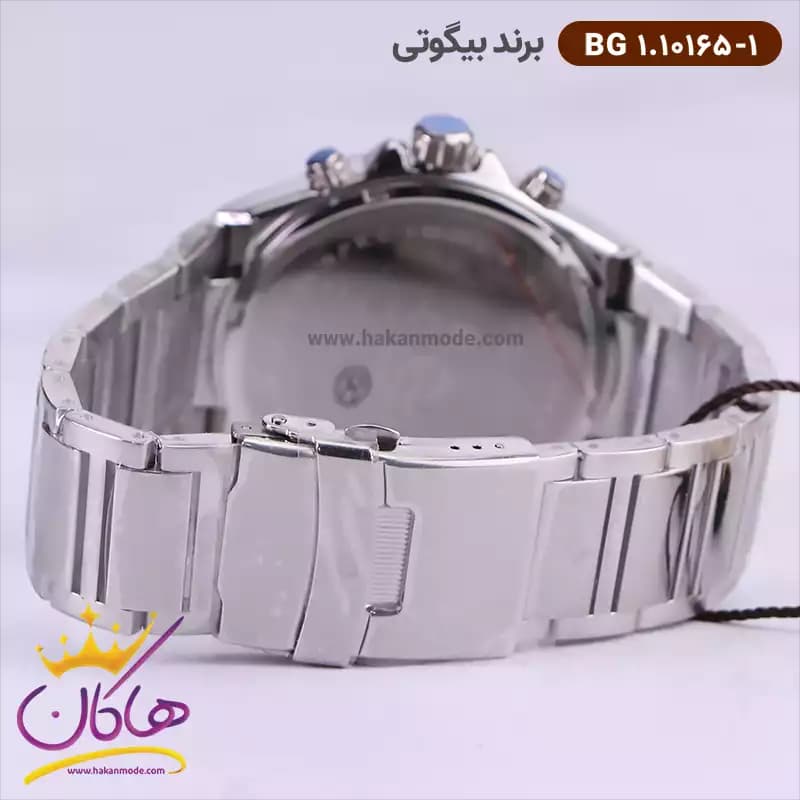 ساعت مچی بیگوتی مردانه فلزی نقره ای سه موتوره کد BG.1.10165-1 — تصویر ۴