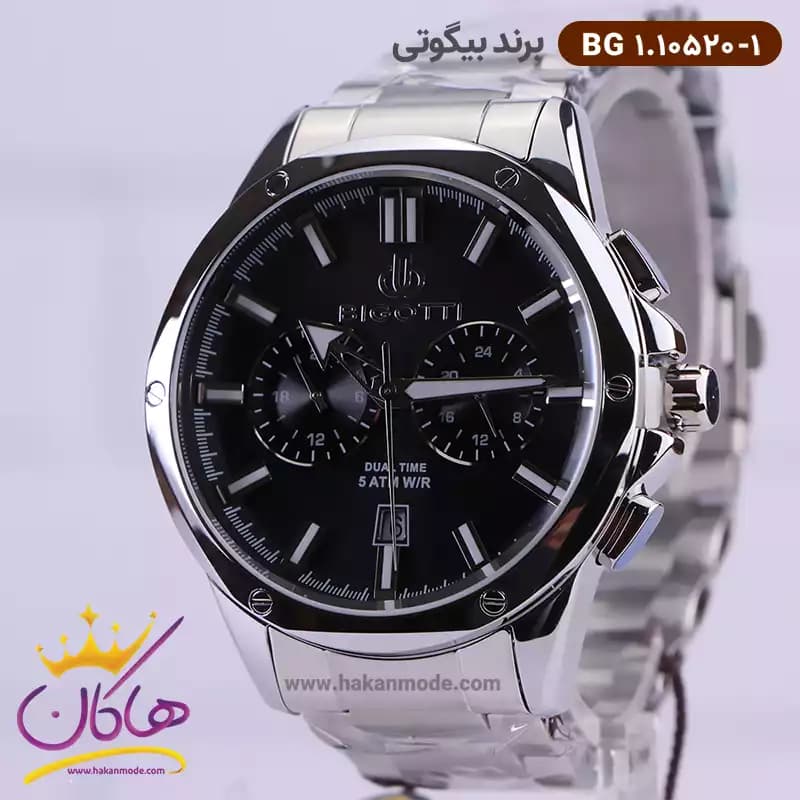 ساعت مچی بیگوتی مردانه فلزی دو زمانه کد BG.1.10520-1 — تصویر ۲