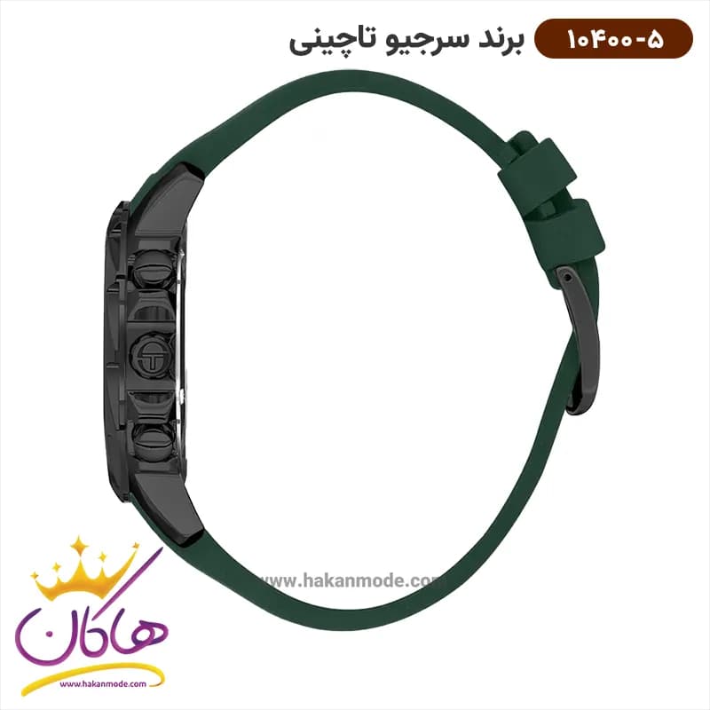 ساعت سرجیو تاچینی مردانه بند رابر سبز سه موتوره 10400/5 — تصویر ۲