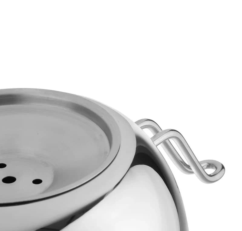 کتری استیل و قوری چینی ( براق استیل) برند ام جی اس MGS کد کالا K41018 — تصویر ۲