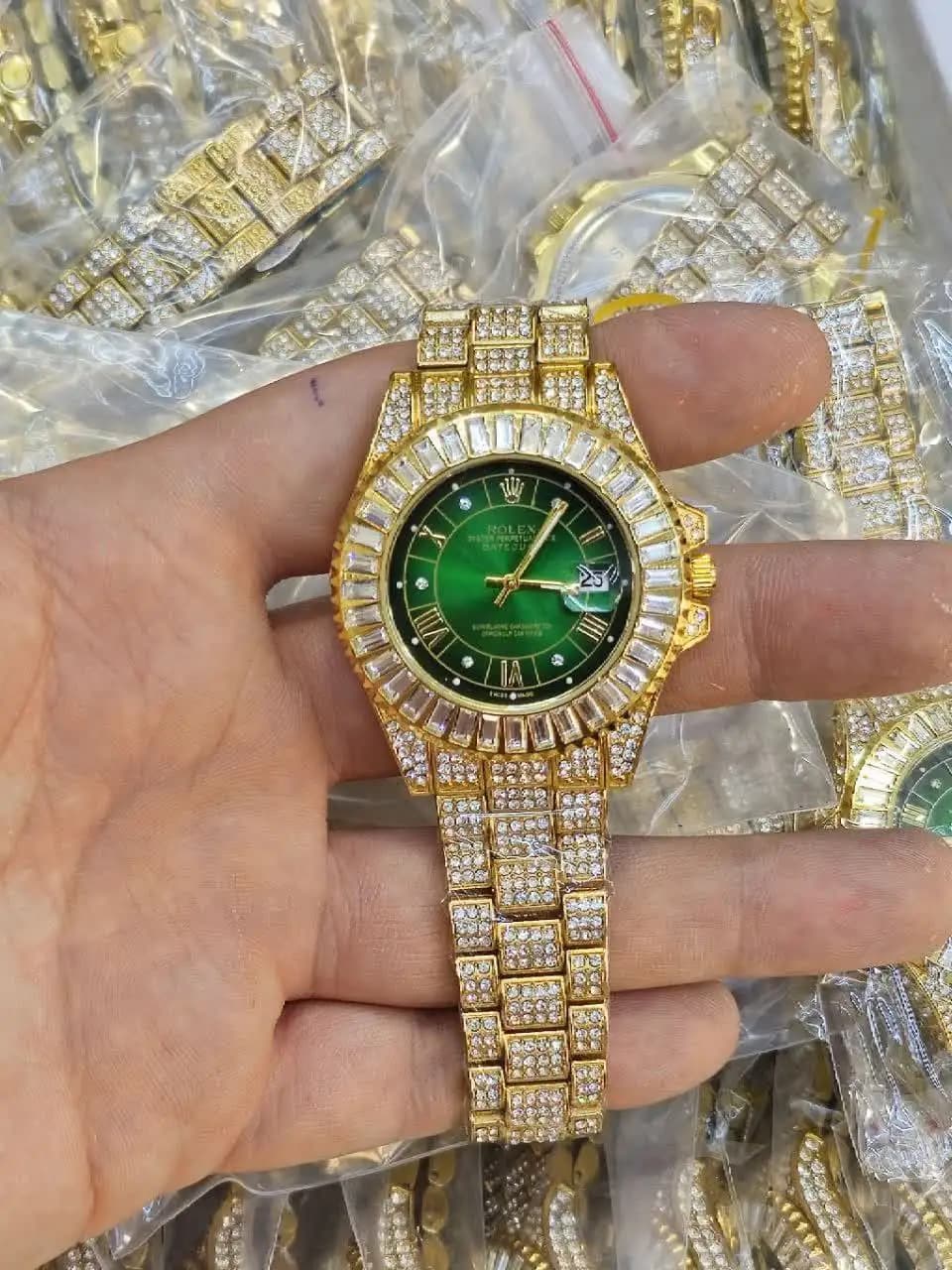ساعت Rolex (طلایی صفحه سبز) کد 4225