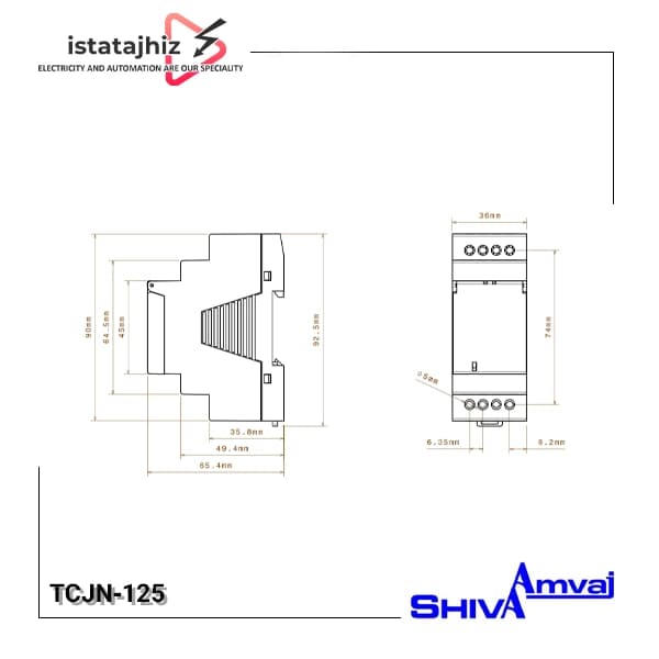 ترموستات دیجیتال TCJN-125 شیوا امواج — تصویر ۲