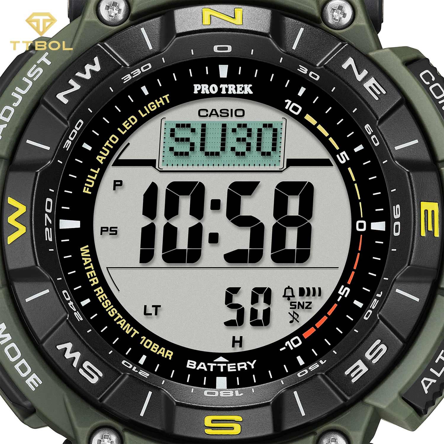 ساعت مچی مردانه کاسیو پرو ترک CASIO PRO TREK PRG-340-3 — تصویر ۵