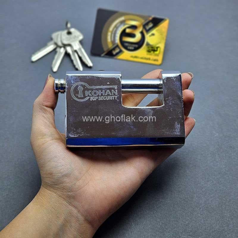 قفل کتابی کهن سایز 100 کلید دوشیار — تصویر ۴