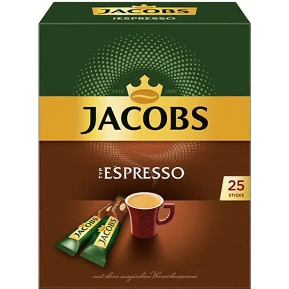 قهوه فوری اسپرسو جاکوبز ساشه 25 عددی Jacobs Espresso Kaffeesticks