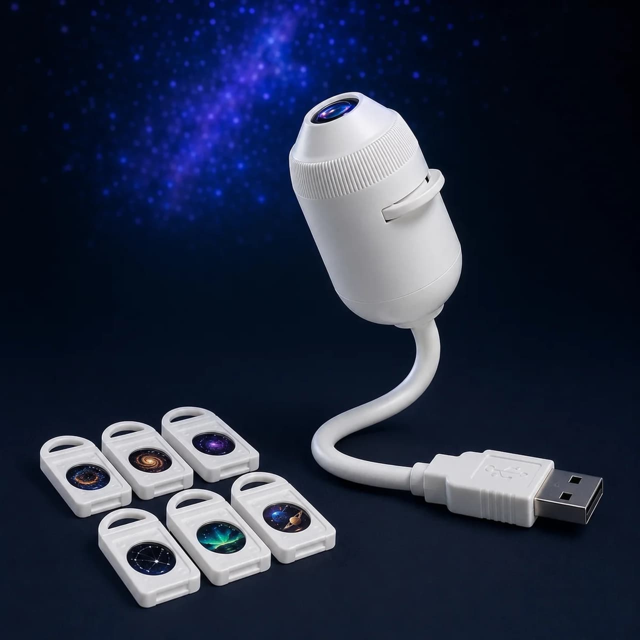 پروژکتور آسمان مجازی USB – سفید — تصویر ۷