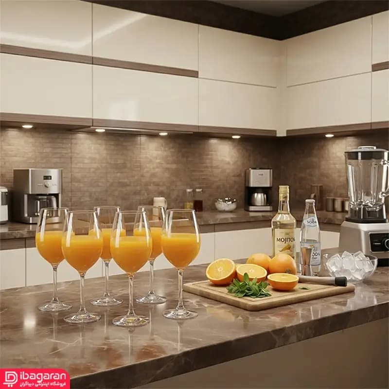 گیلاس خوری 6 عددی پاشاباغچه مدل امبر 440265