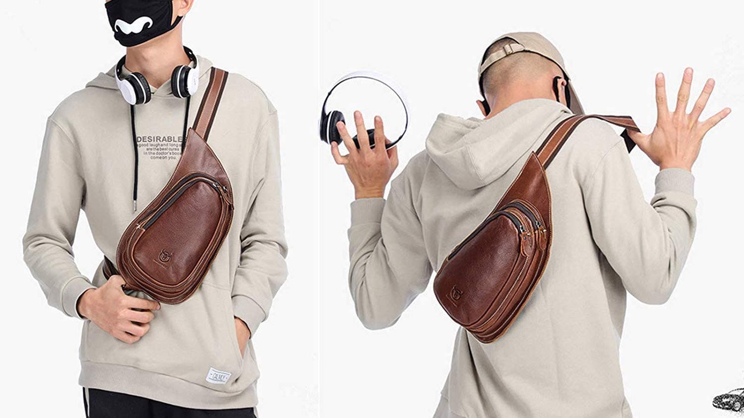 کیف کراس بادی و تکشانه چرم طبیعی مدل Crossbody Bag 30 | سیلوا چرم — تصویر ۶