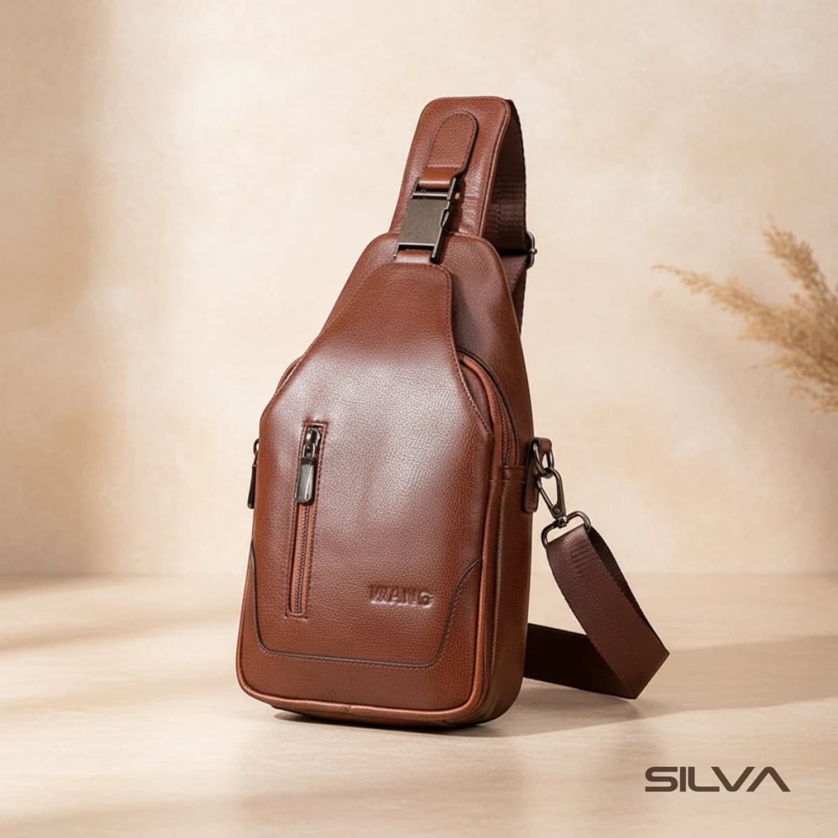 کیف کراس بادی و تکشانه چرم طبیعی مدل Crossbody Bag 27 | سیلوا چرم