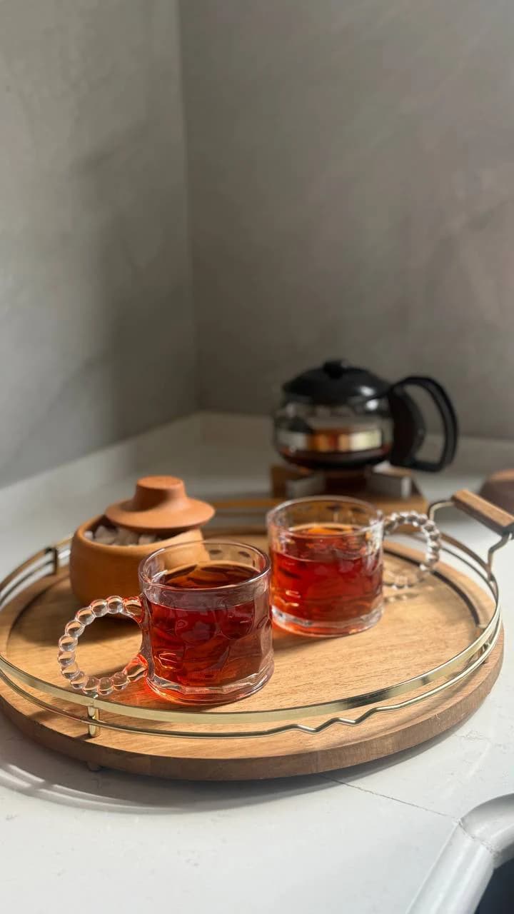 لیوان دلی deli دسته مرواریدی مدل دفرمه کد 1098 — تصویر ۳