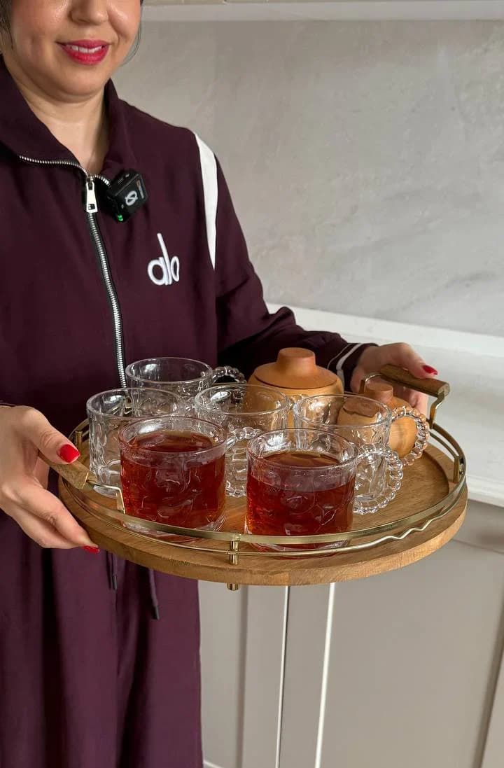 لیوان دلی deli دسته مرواریدی مدل دفرمه کد 1098 — تصویر ۲