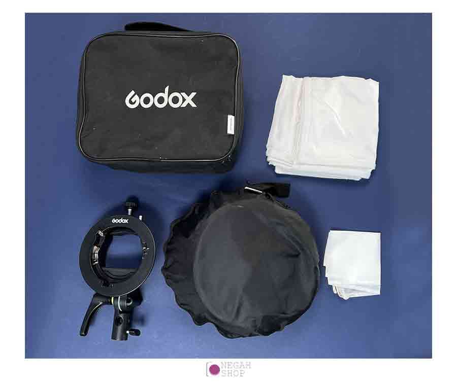 کیت سافت باکس فلاش اکسترنال godox 80*80 دست دوم