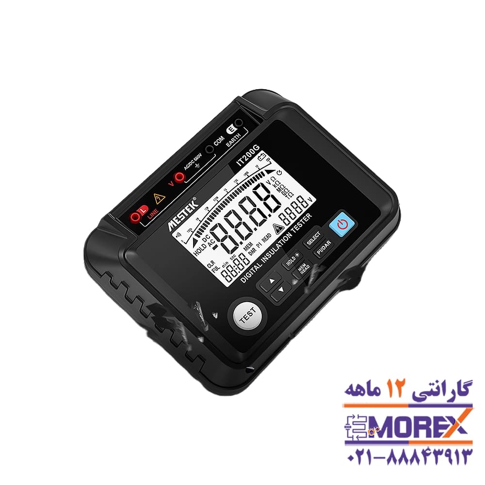 میگر (تستر مقاومت عایق) مستک | MESTEK مدل IT200G — تصویر ۳