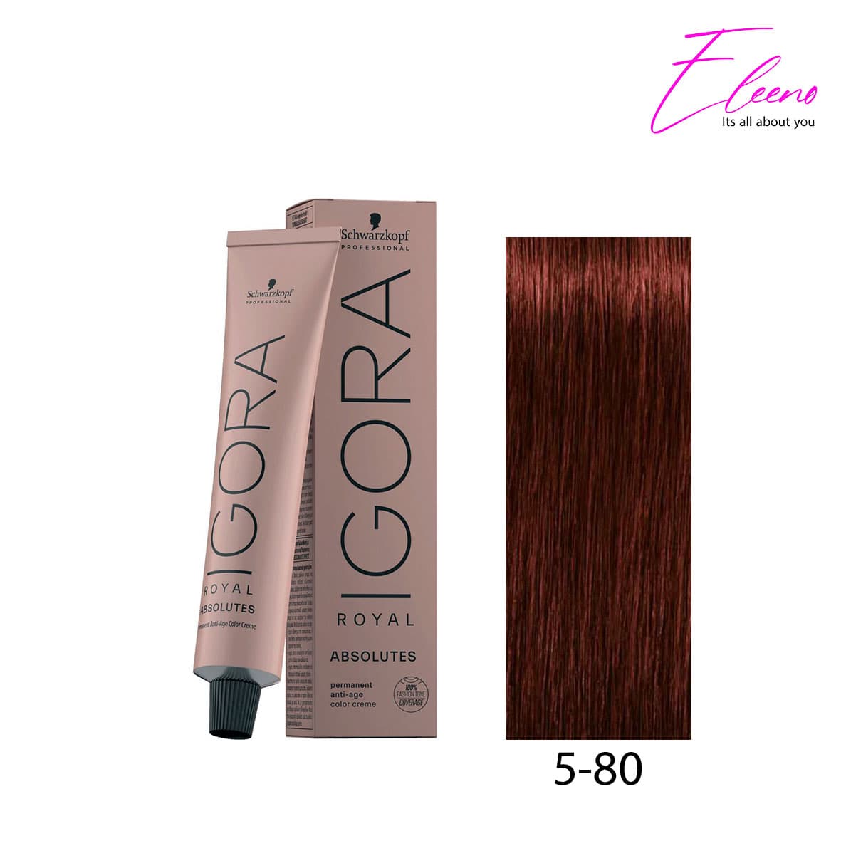 رنگ موی قهوه ای روشن قرمز ایگورا ابسلوت Igora Royal Absolutes 5-80