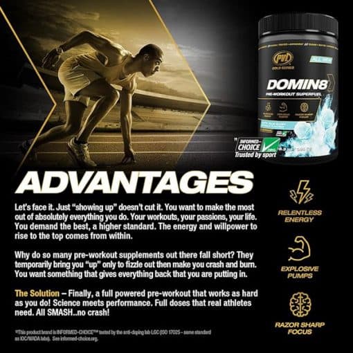 پری ورک اوت دامون 8 پی وی ال PVL Domin8 Pre Workout — تصویر ۳
