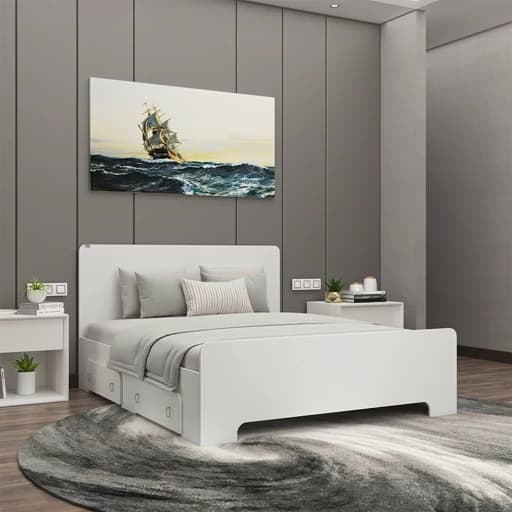 تخت خواب دونفره مدل FH792 سایز 160×200 سانتی متر مبلمان فرنا مدل 1140858