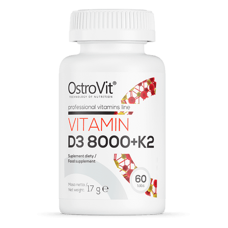 ویتامین D3 و K2 استرویت OstroVit Vitamin D3 8000 IU + K2