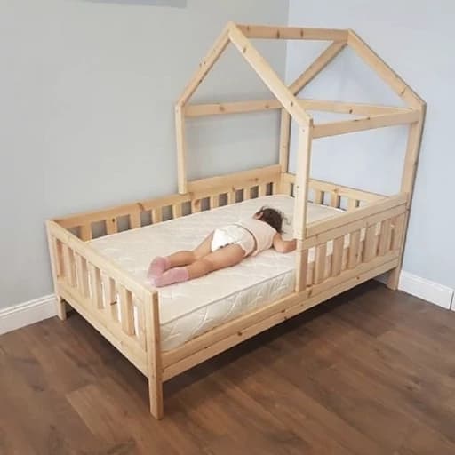 تخت خواب نوزاد چوبی روستیک دکور مدل d50 مبلمان فرنا مدل 1140802