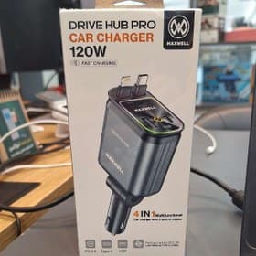شارژر فندکی مکسول مدل DRIVE HUB PRO توان ۱۲۰ وات با کابل جمعشونده — تصویر ۲