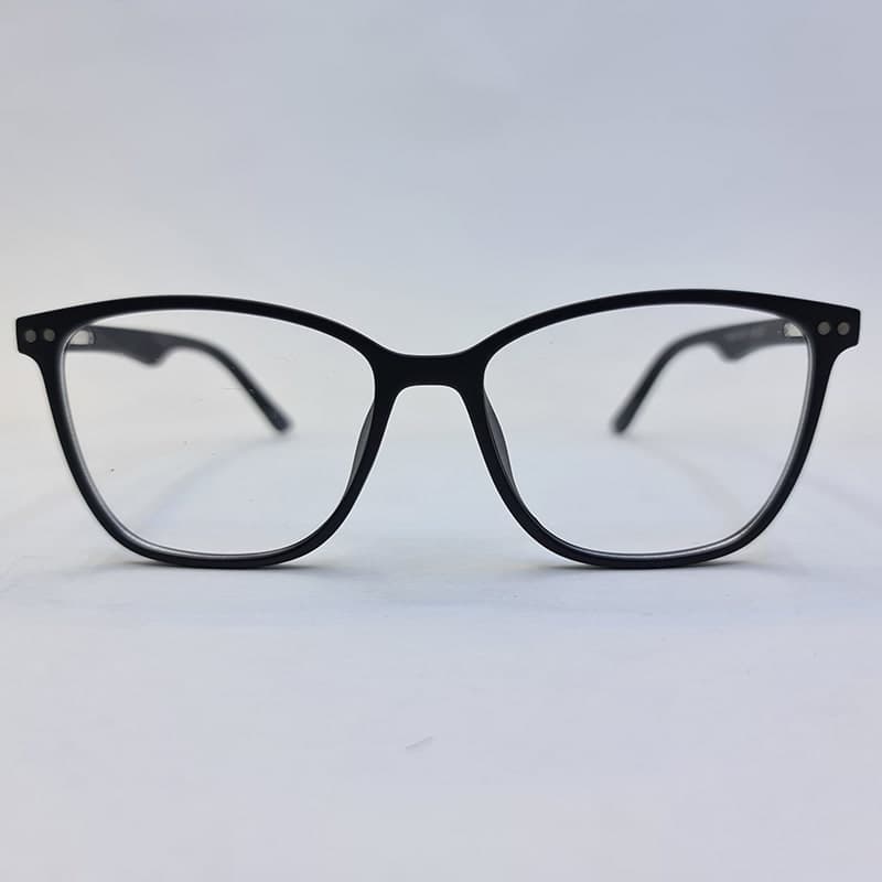 فریم عینک 5 کاوره مربعی شکل با فریم مشکی رنگ با دسته فنری مدل TR2360 — تصویر ۲