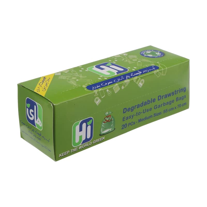 کیسه زباله Hi مدل تجزیه پذیر بسته 20 عددی