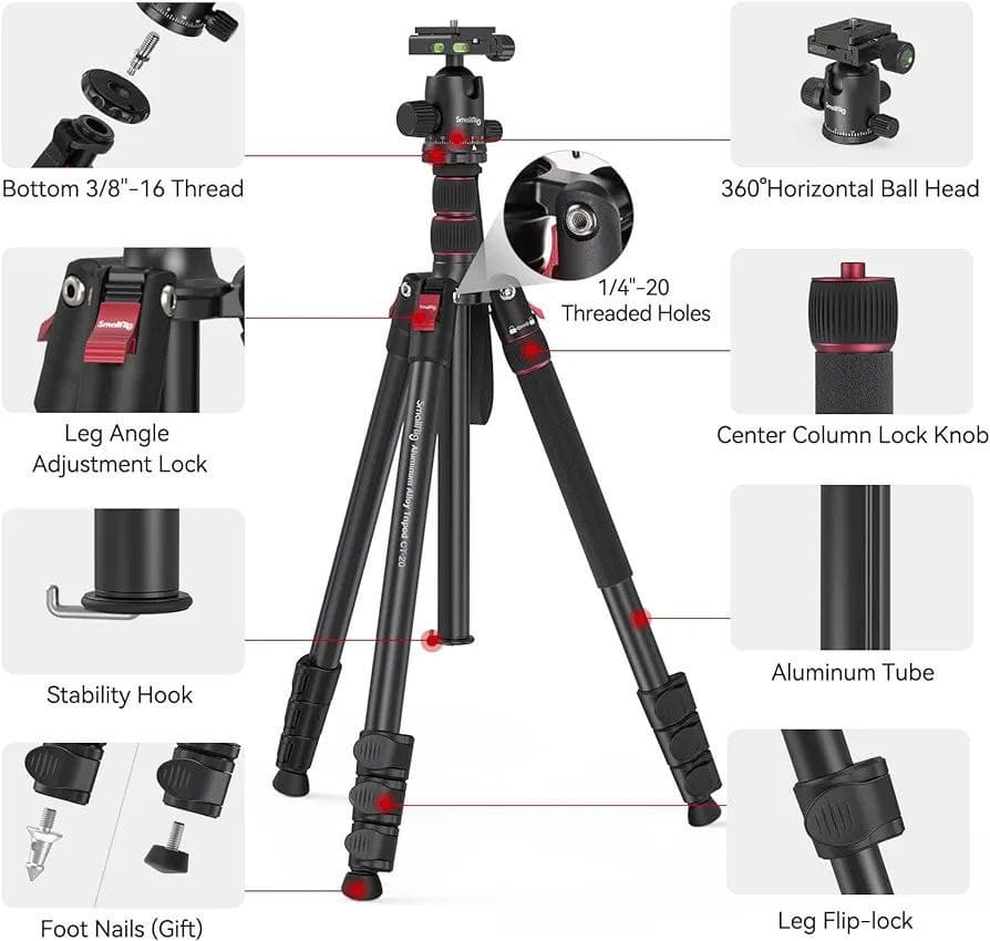 سه پایه دوربین SmallRig Selection T200 — تصویر ۶
