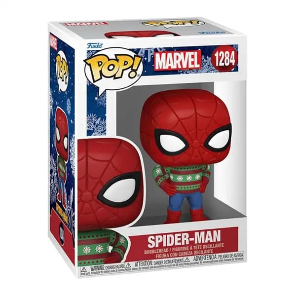 فیگور 9 سانتی Funko Pop اسپایدرمن کریسمسی (1284) — تصویر ۳