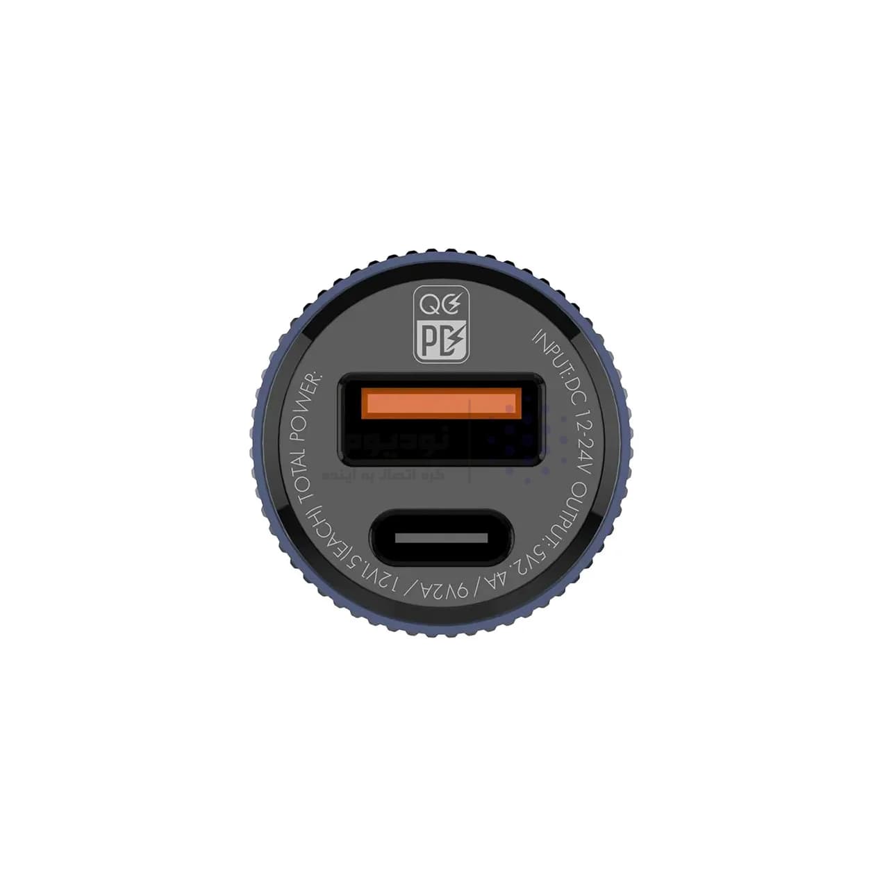 شارژر فندکی فست و PD دو پورت LDNIO مدل C510Q 38W به همراه کابل شارژ Type-C to Type-C – مشکی (اصلی) — تصویر ۴