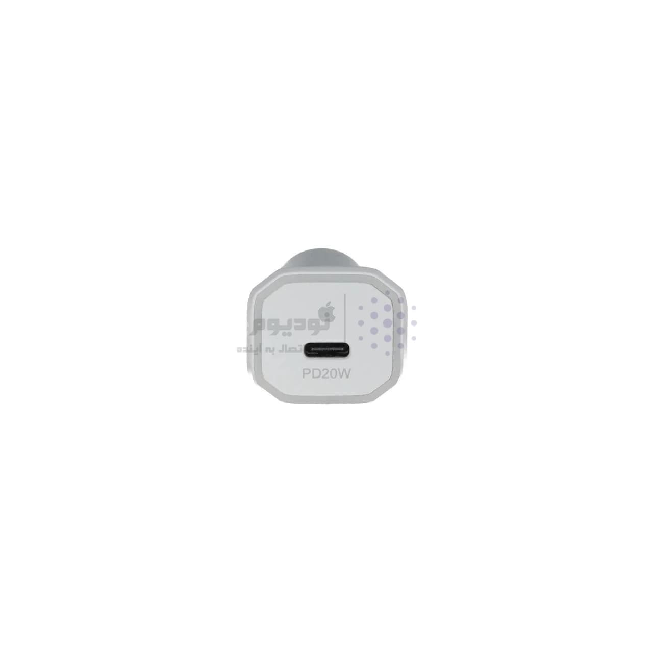 شارژر فندکی PD و فست تک پورت Apple مدل AP1314 20W – سفید – ASP (گارانتی شش ماهه آروین) — تصویر ۳