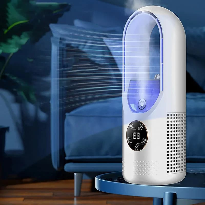 پنکه رومیزی مدل bladeless fan ظرفیت 3000 میلی آمپر ساعت — تصویر ۲