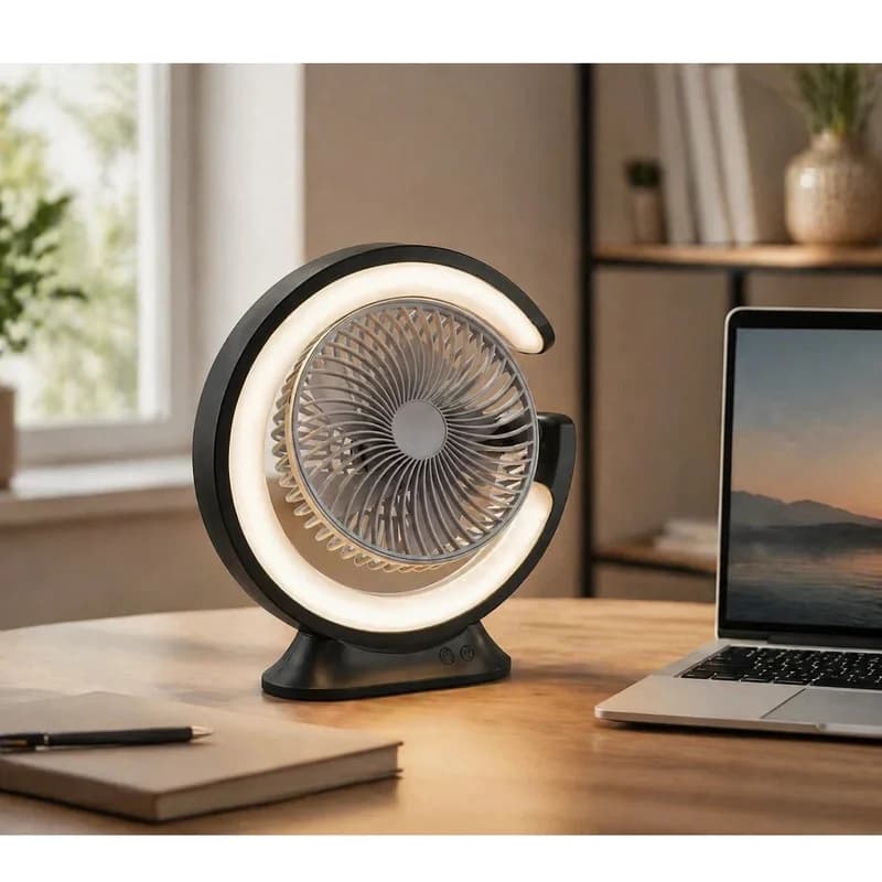 پنکه شارژی کی پی جی مدل Table Fan ظرفیت 4000 میلی آمپر ساعت — تصویر ۳