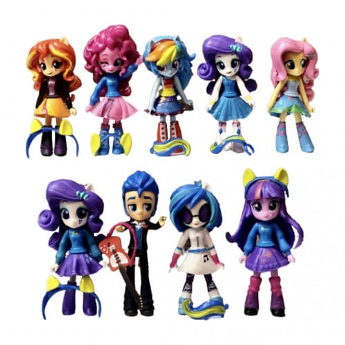 مجموعه فیگور پونی مدل Equestria Girls بسته 9 عددی