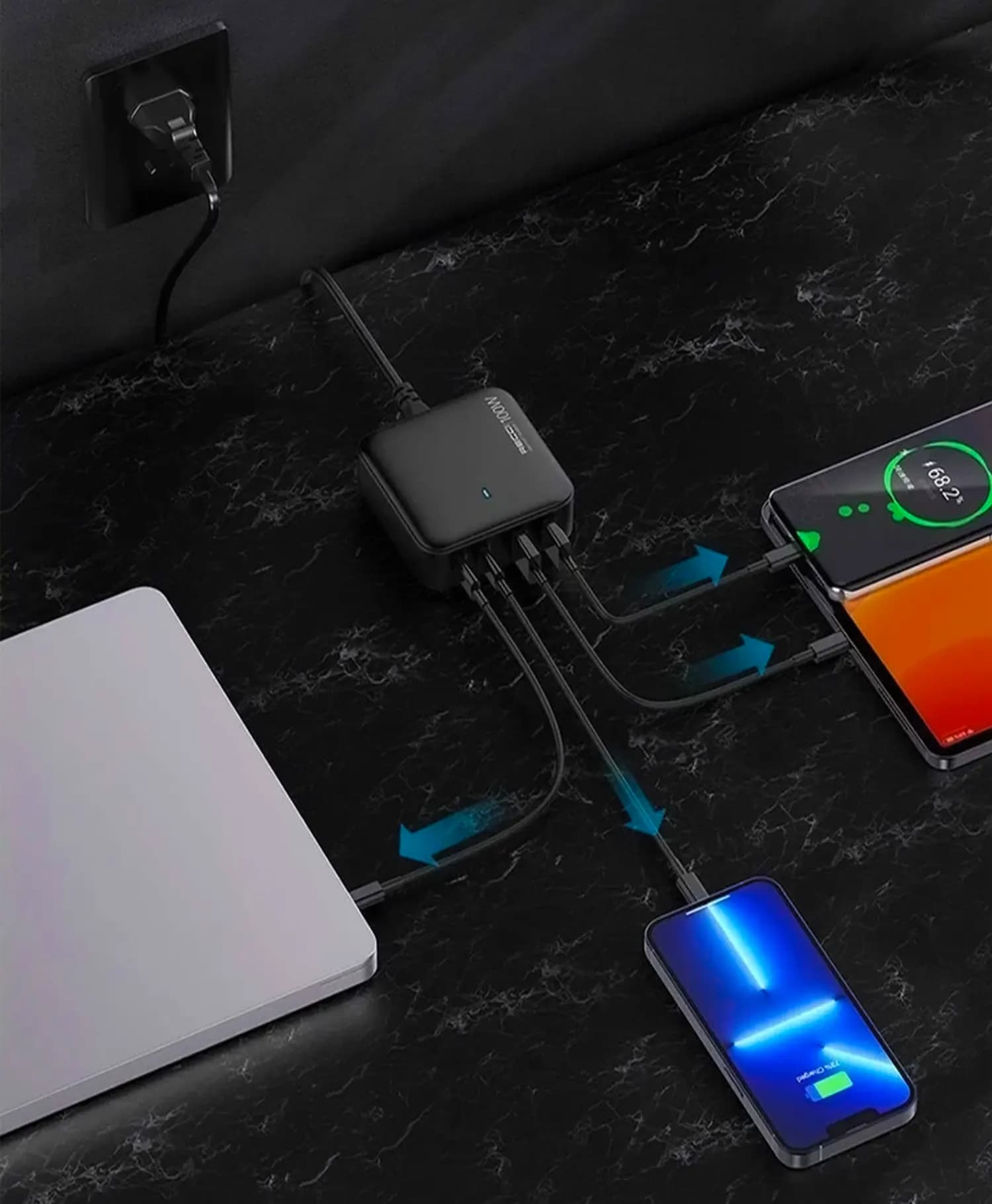 شارژر رومیزی رسی 100W مدل RC39E — تصویر ۳