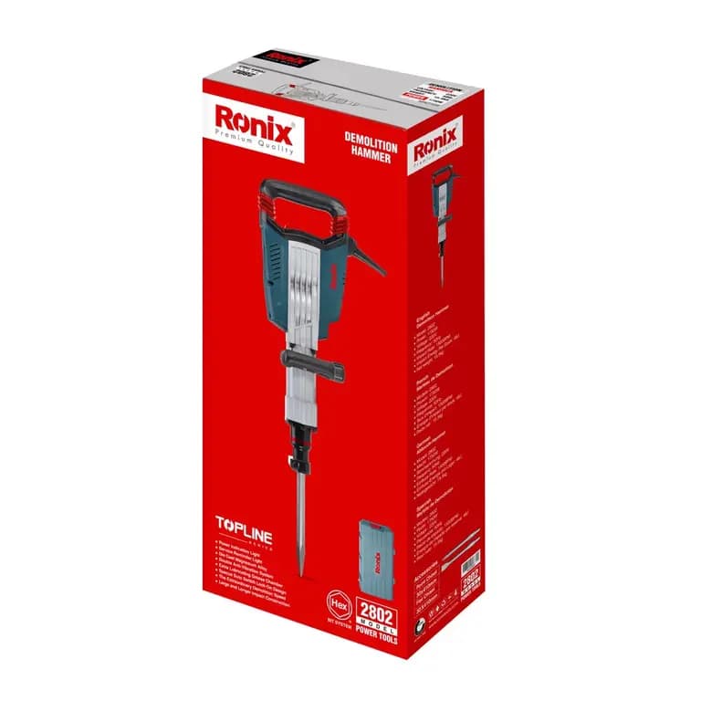 چکش تخریب فوق صنعتی رونیکس 1750 وات TOPLIN مدل 2802 ronix — تصویر ۴