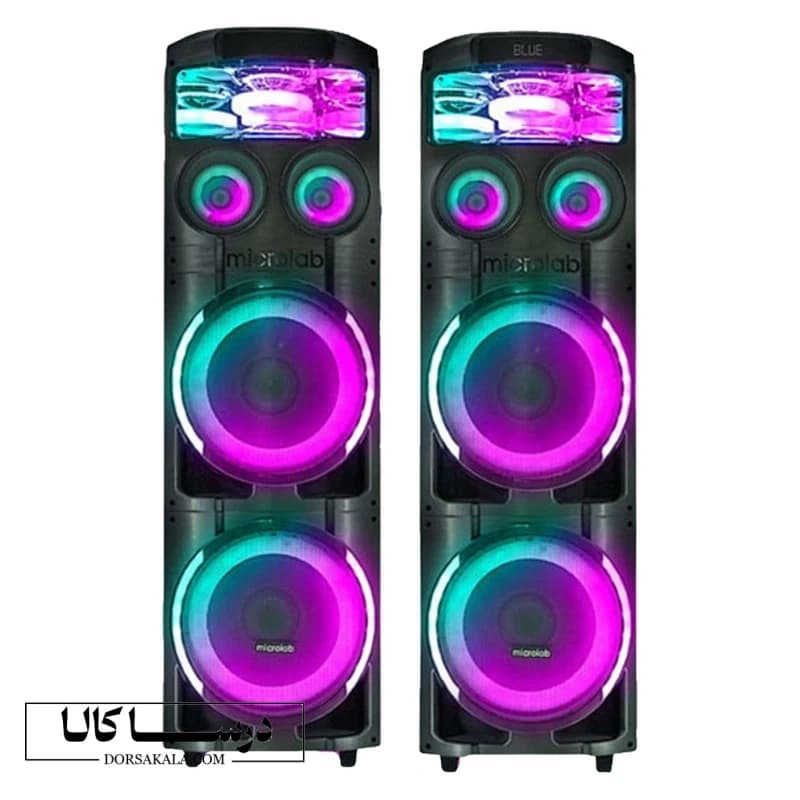 پخشکننده خانگی میکرولب مدل DJ_V400 3D UFO LIGHT مجموعه دو عددی — تصویر ۷